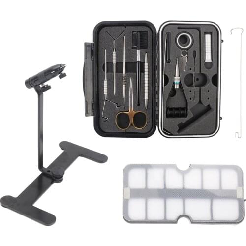 In Stock Compact Fly Tying System Fly Tying Tool Set Vise Traveler Tackle Kit