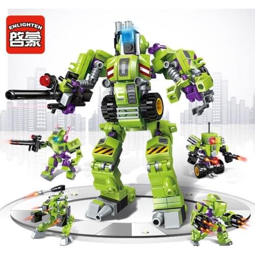 253Pcs Super Cool Mech Transformer Robot Building Blocks Sets Bricks DIY Toys for Childrens birthday present