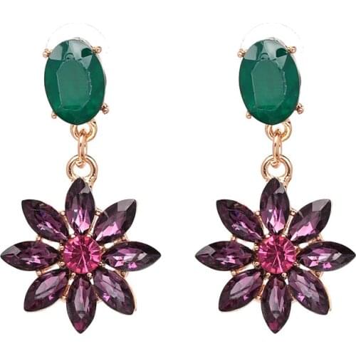 Korean Version of Small Fresh Retro Earrings Flower Sweet Earrings Women Fashion Jewelry