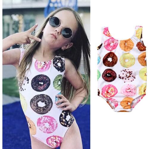 Summer Tddler Kids Baby Girls Toddler Donut Swimsuit Swimwear Bathing Suit Bikini Tankini