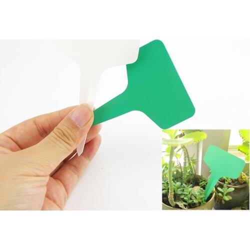 100X PVC greenhouse Plant T tags Labels Flower Pots Plastic Markers Sign Waterproof herbs plant Garden Tools supplies