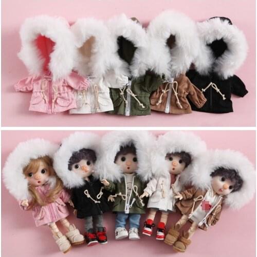 New Fashion Doll Clothes Cotton Coat Hat for ob11,obitsu 11,1/12bjd doll clothes accessories for dolls
