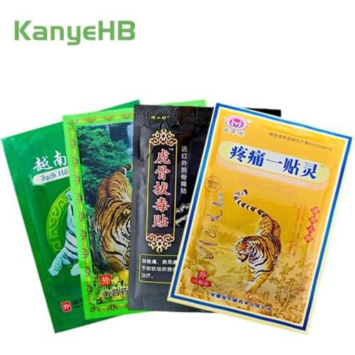 8Pcs/bag Of 4 Different Types Tiger Balm Pain Relief Patches Back Muscle Arthritis 100% Original Natural Herbal Medical Plaster