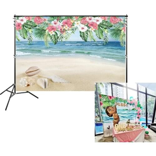 Beach Backgrounds Photography Backdrop Tropical Seaside Photocall Background Summer Desktop Background Beach Themed Party Banner