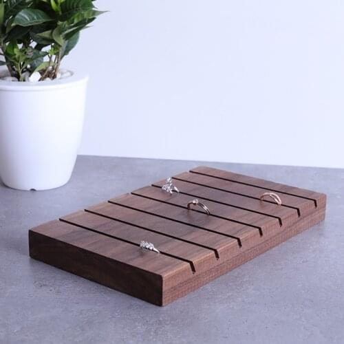 Black Walnut Solid Wood Ring Display Tray Jewelry Display Tray Ring Display Showcase