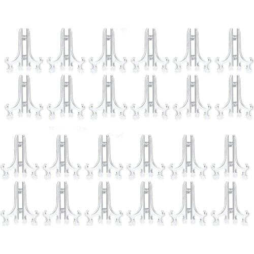 45Pcs Mini Easel Stands 3 Inch Plastic Plate Stand Holder Display Picture Easel Stand for Display Picture Frame