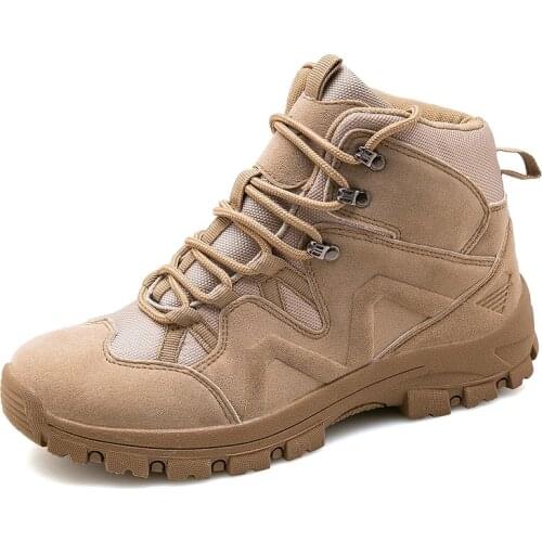 Hiking Shoes Outdoor Mens Military Combat Tactical Desert Boots Male Field Hunting Hiking Climbing Training Sneakers