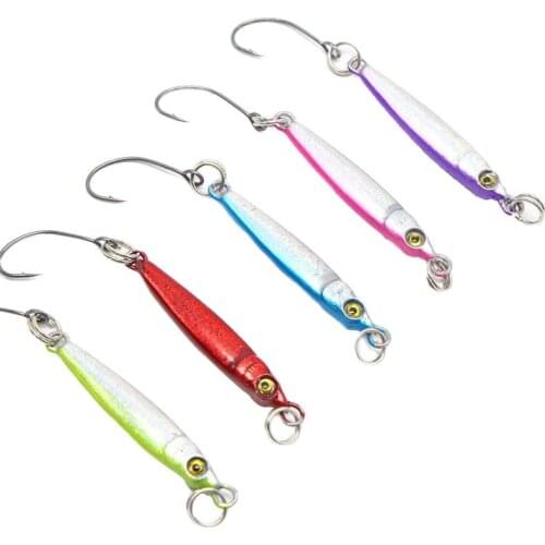 News Lure 1PC Lead Fish 3g 3.2cm Jig Hard Bait Longcast Small Metal Lure Single Hook Fishing Tackle Small Jig Lure Pesca