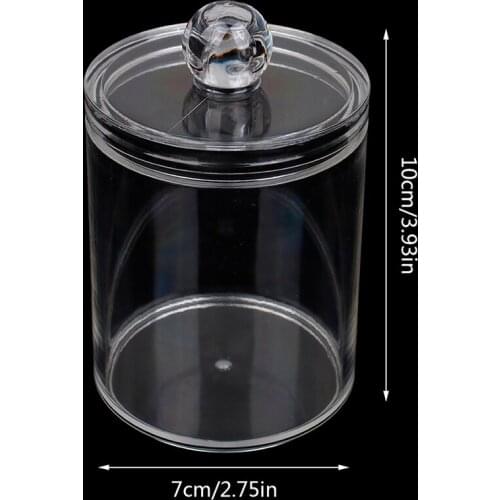 Transparent Cotton Swabs Stick Storage Box Makeup Cotton Storage Case Clear Acrylic Cosmetic Makeup Holder Organizer Case