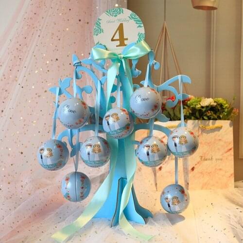 Christmas Tree Ball Candy Box Gift Case Box Packing Box Packaging Starry Sky Tree Shape Chocolate Lovely Wedding Party Accessory