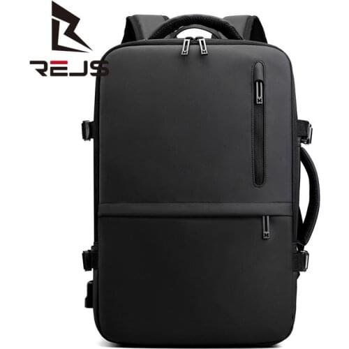 REJS LANGT Laptop Backpack Men 15.6 Inch Usb External Charge Business Backpacks Large Capacity Bag Multifunction Travel mochila
