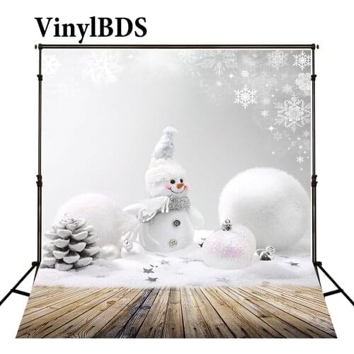 VinylBDSD 8x8ft Wood Photography Background Merry Christmas Theme Snowman Photographic Backdrops For Children Studio Photo Props