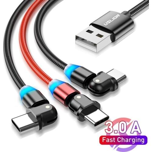 3A USB Type C Cable Quick Charge Type C Fast Charging Data Cord For Samsung Xiaomi Mobile Phone Type C Charger Cable