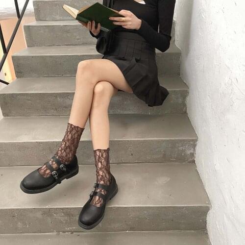 1 Pair Spring Summer Women Mesh Socks Multi Color Soft Breathable Lace Fluffy Flower Net Yarn Pile Hosiery