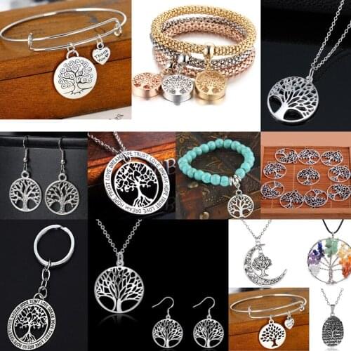 Fashion Women Tree of Life Pendant Necklace Women Jewelry Charm Chain Necklaces Wedding Party Accessories Gifts