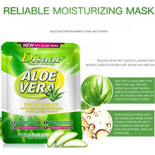 10 Pieces Aloe Tender Moisturizing Face Masks Remove Control Acne Whitening Depth Oil Anti-Aging Replenishment E6O4