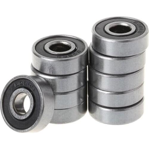 10 Pcs Bike Skateboard Scooter Ball Roller Bearing Skate Spare Parts Groefkogellagers 8 x 22 x 7 mm-608ZZ/608RS
