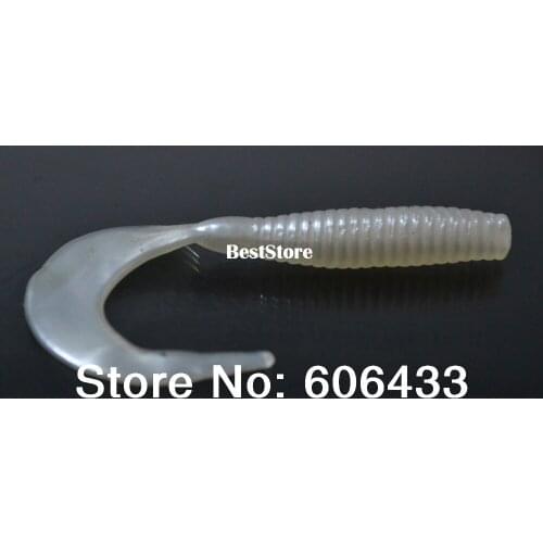 100PCS White Soft Lure Fishing Bait Capuchin maggots Grub worm Silicone 8cm