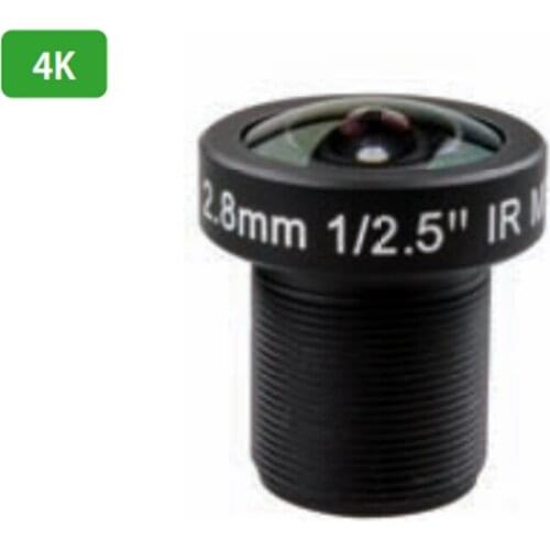 2.8mm 1/2.5" CCTV Lens Wide Angle F2.2 M12 HD 4K Board Lens For CCTV Surveillance Security IP Camera SL-SM02822B4K-125