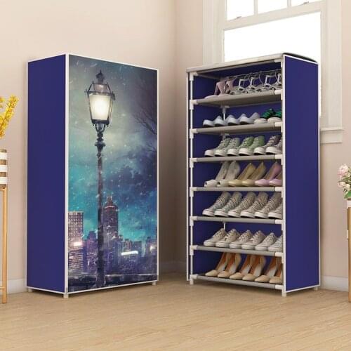 4/5/7 Layer Shoe Rack Dustproof Shoe Organizer Rack Simple Assemble Shoe Cabinets Home Furniture Space Saving Storage Cabinets