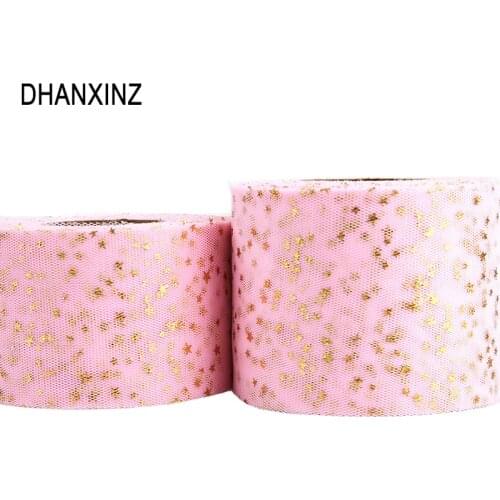 50yards/Roll 6cm 7.5cm Soft Glitter Sequins Star Tulle Roll Fabric Spool for Tutu Wedding Decoration Birthday Party Baby Shower