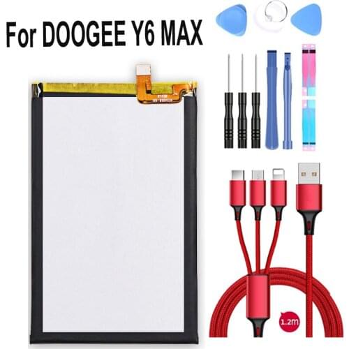 100% New 4950mAh BAT16514300 Battery for Doogee Y6Max Y6 Max+USB cable+toolkit
