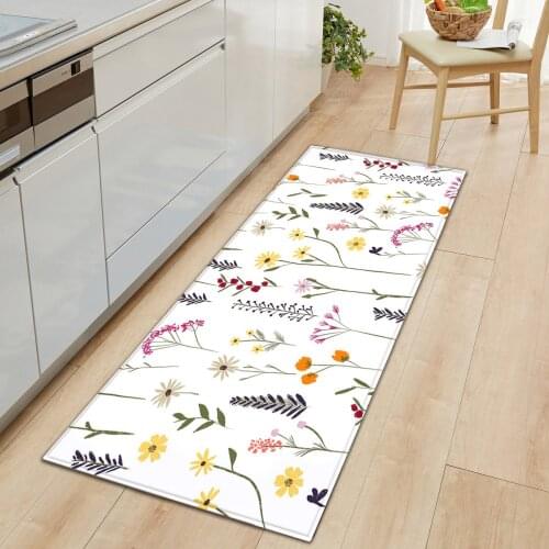 Flowers Home Kitchen Carpet Mat Non-slip Entrance Door Mat Floor Mat In The Living Room Bedroom Rugs and Carpets for Bathroom