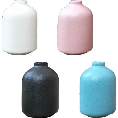 1Pcs Simple And Modern Ceramic Crafts European-style Retro Mediterranean hand-glazed Matte Chinese Creative Small Opening Vase