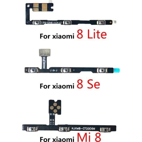 Volume Button Power Switch On Off Button Flex Cable For Xiaomi Mi 5s Plus 9 9T 10 Pro Mi 8 5 6 Mi 8 Se 10T Lite