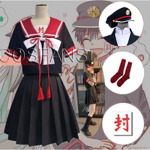 Anime Toilet Bound Jibaku Shounen Hanako kun Yugi Amane Cosplay Costume Lolita JK Uniform Set Sailor suit Men Women Halloween