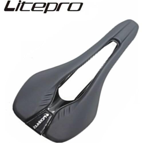 Litepro Folding Bicycle MTB 45mm PU Leather Saddles Ultralight Hollow Comfortable Cushions Cycling Spare Parts