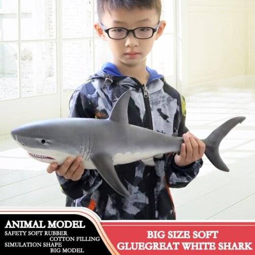 Big Size Action&Toys Figure Ocean Marine World Animal 29Style Sea Life Great White Shark Whale Collection Model For Kids Gift