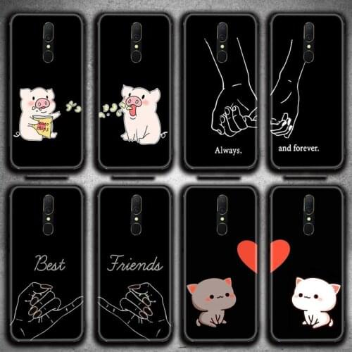 Cartoon BFF Always And Forever Best Friends Phone Case For Oppo A5 A9 2020 Reno2 z Renoace 3pro A73S A71 F11