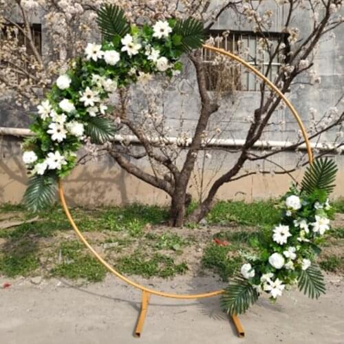 New Arrival Upscale Wedding Centerpieces Ring Arch with Flower Set for Party Decoration Props Supplies Free Shipping