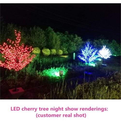 New led waterproof outdoor landscape garden simulation peach tree lights 1.5 m-3.0m lights LED tree lights garden decoration