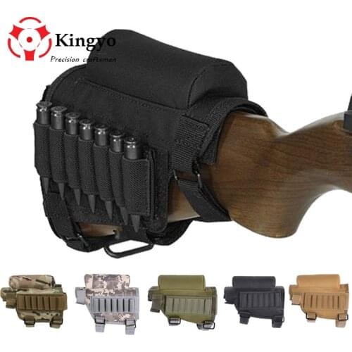 Hunting gun Buttstock Cheek Rest Rifle Stock Tactical Ammo Shell Magazine Molle Pouch Adjustable Holder Bag