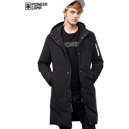Pioneer Camp waterproof warm winter jacket men brand clothing long thick coat male quality hooded parkas men AMF705299