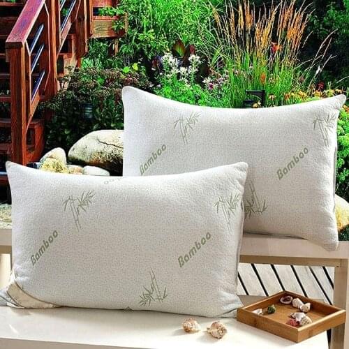 Bamboo Fiber Pillow Health Care Comfortable Bed Pillows for Sleep Support Neck Fatigue Relief Elastic Pillow Home Women Men Bed