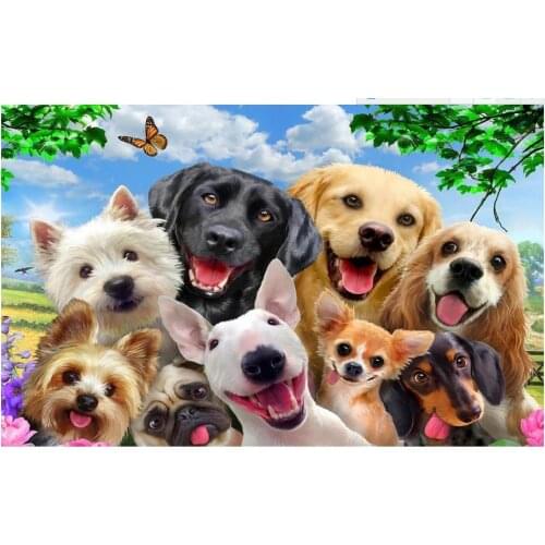 Custom photo wallpaper 3d murals wallpapers Cute cartoon animal meadow dog children room background wall papers home decoration