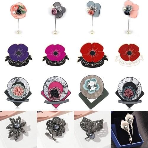 Rhinestone Lager Flower Brooch Pins Women Luxury Corsage For Scarf Ladies Kpop Accessories Fashion Womens Jewelry
