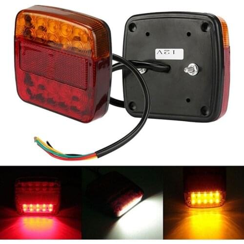 12V Trailer Truck 20 LED Taillight Brake Stop Turn Signal Indicator Light Lamp 107x102x30mm