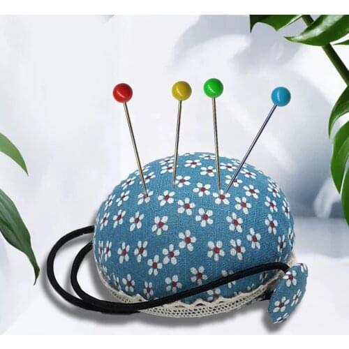 Pumpkin Ball Shaped Needle Pin Cushion Wrist Pincushion Wrist Strap Stitch Needlework Sewing Mat DIY Craft Sewing Pin Supplies