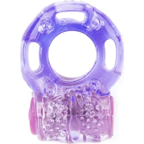 1/5PCS 3 Colors Vibrating Dildo Ring Exercise Stimulator Massage Adult Sex Toy for Men 2.5 x 4.5cm