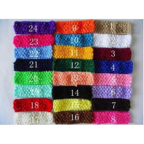 1000pcs 1.5 Inch Crochet Headbands Girls U Pick Colors Headbands Girl Hair Bow Headband Hairbow