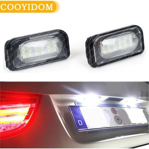 2pcs/set LED License Plate Light Bulb No Error Canbus For Benz Mercedes C-Classe W203 4Door 2001 2002 2003 2204 2205 2006 2007