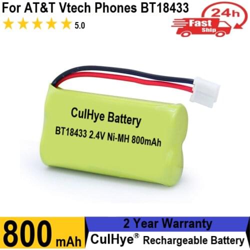 Culhye 2.4V Rechargeable Battery for AT&T Vtech Phones BT18433 BT28433 BT-8300 BATT-6010 BT1011 BT1018