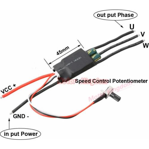 7V 12V 24V 3-phase potentiometer speed brushless hallless driver ESC high speed drive brushless air pump water pump fan