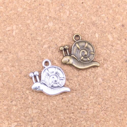 10pcs Charms garden snail 16x18mm Antique Pendants,Vintage Tibetan Silver Jewelry,DIY for bracelet necklace