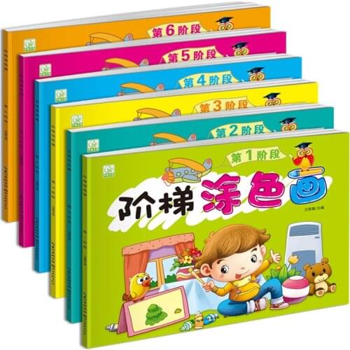 6 Book /Set Adult Coloring Book For Kids Graffiti Art Painting Manga Comics Cartoon Painting BooksEnlightenment Education Livros