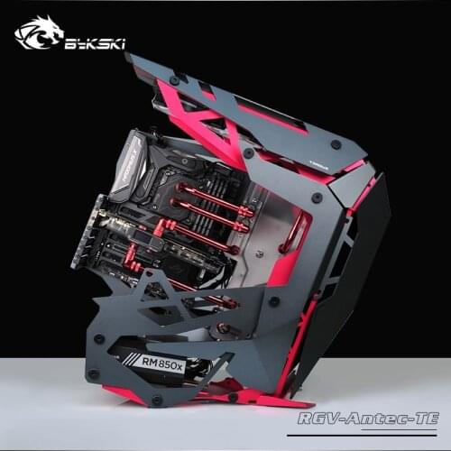 BYKSKI Acrylic Water cooling Tank use for Antec Torque Computer Case /3PIN 5V D-RGB /Combo DDC Pump Cool Water Channel Solution